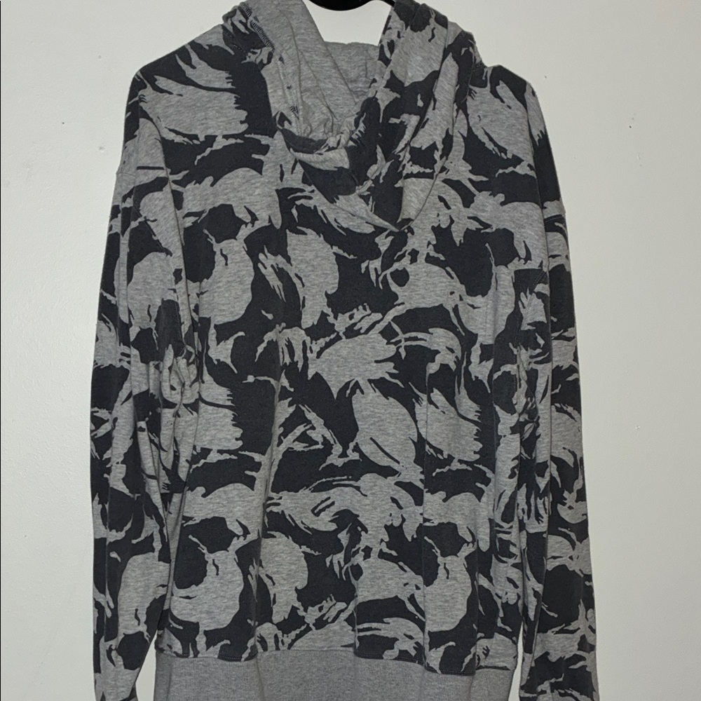 Champion Men's Zip-Up Sweater in Gray and Black